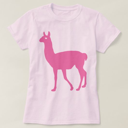 Roze Llama T-Shirt (Design voorkant)
