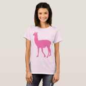 Roze Llama T-Shirt (Voorkant volledig)