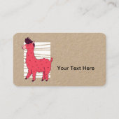 Roze Llama Visitekaartje (Achterkant)