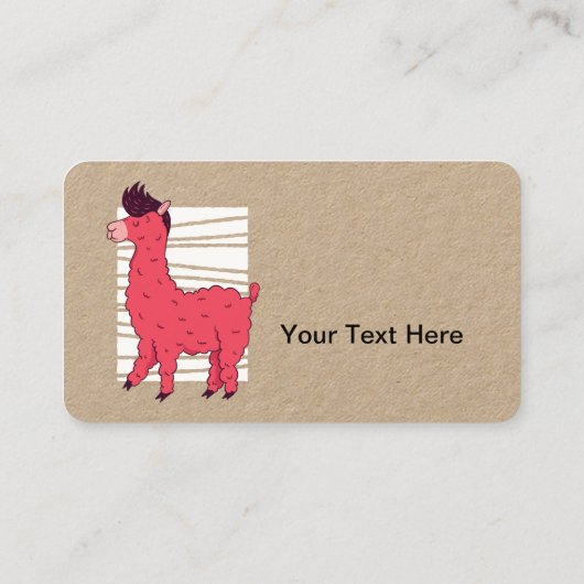 Roze Llama Visitekaartje (Achterkant)