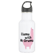 Roze Llama Water Fles