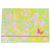 Roze lobs en vlinder groot cadeauzakje (Voorkant)