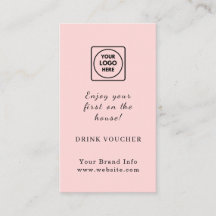 Roze Logo | Aangepaste Bedrijfsfeest Drankbon