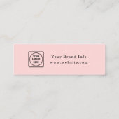 Roze Logo | Aangepaste Bedrijfsfeest Drinkbon Mini Visitekaartje (Achterkant)