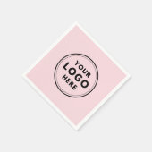 Roze Logo aangepaste professionele onderneming Servet (Hoek)