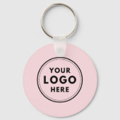 Roze Logo aangepaste professionele onderneming Sleutelhanger (Voorkant)