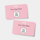 Roze Logo badges (Voor- en achterkant)