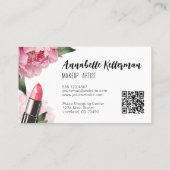 Roze Logo Beauty Make-up Artiest Visitekaartje (Achterkant)