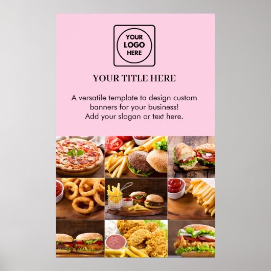 Roze Logo | Fotopromotie branding Poster (Voorkant)