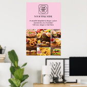Roze Logo | Fotopromotie branding Poster (Thuiskantoor)