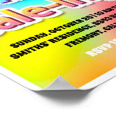 Roze Logo Garage Yard die regenboog verkoopt Poster (Hoek)