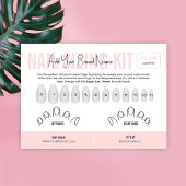 Roze Logo Kunstspijkers Sizing Kit Display Kaart