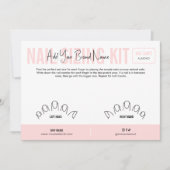 Roze Logo Kunstspijkers Sizing Kit Display Kaart (Voorkant)