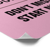 Roze Logo Marketing Fitnessstudio voor Vrouwelijke Poster (Hoek)