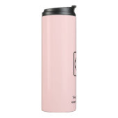 Roze Logo | Minimaal Modern Zakelijk Thermosbeker (Gedraaid links)
