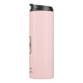 Roze Logo | Minimaal Modern Zakelijk Thermosbeker (Geroteerd rechts)