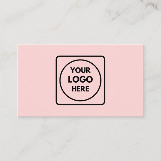 Roze Logo | Minimalistisch Professioneel Design Visitekaartje (Voorkant)