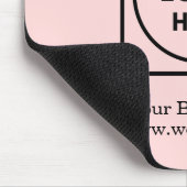 Roze Logo | Modern Minimalistisch Zakelijk Design Muismat (Hoek)