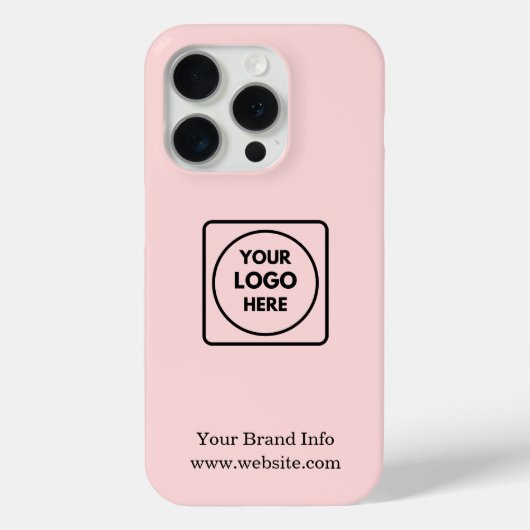 Roze Logo | Modern Zakelijk Bedrijfsdesign Case-Mate iPhone Case (Achterkant)