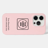 Roze Logo | Modern Zakelijk Bedrijfsdesign Case-Mate iPhone Case (Achterkant (horizontaal))