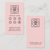 Roze Logo | Modern Zakelijk Loyalty Design (Voorkant / Achterkant)