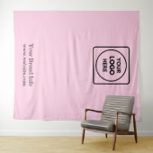 Roze Logo | Moderne Fotobemerking Wandkleed (In Situ (horizontaal))