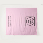 Roze Logo | Moderne Fotobemerking Wandkleed (Voorkant (horizontaal))