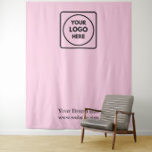Roze Logo | Moderne Fotobemerking Wandkleed (In situ)