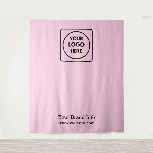 Roze Logo | Moderne Fotobemerking Wandkleed (Voorkant)