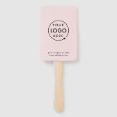 Roze Logo | Moderne promotie voor bedrijven Handwaaier (Achterkant)