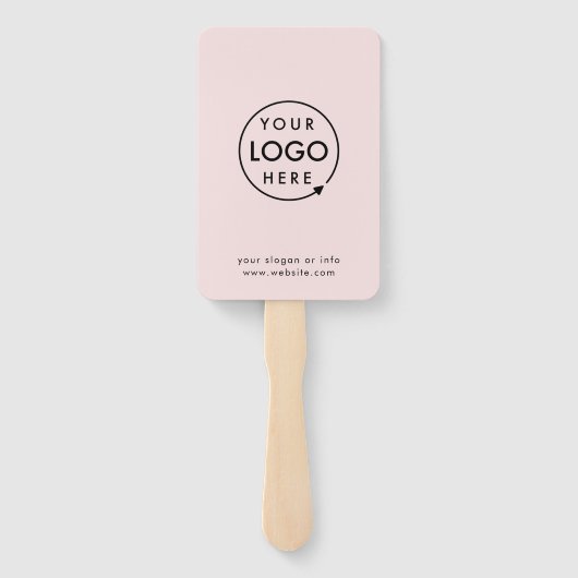 Roze Logo | Moderne promotie voor bedrijven Handwaaier (Achterkant)