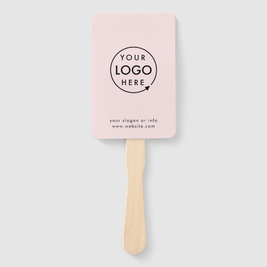 Roze Logo | Moderne promotie voor bedrijven Handwaaier (Voorkant)