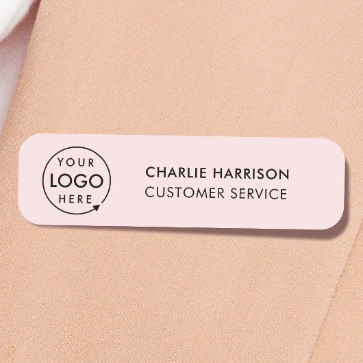 Roze Logo | Moderne werknemers in het bedrijfsleve Naamplaatje