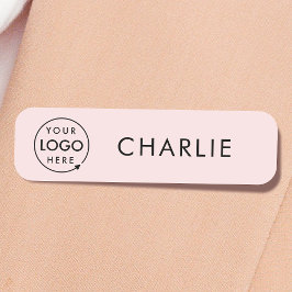 Roze Logo | Moderne werknemers in het bedrijfsleve Naamplaatje