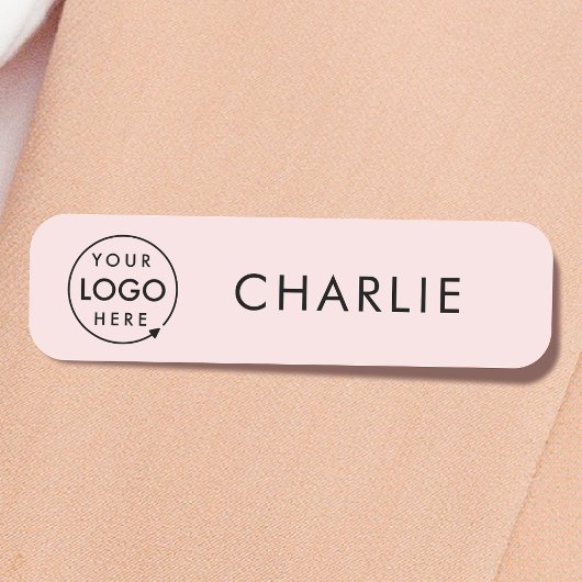 Roze Logo | Moderne werknemers in het bedrijfsleve Naamplaatje