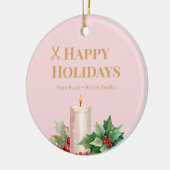 Roze logo-ornament voor salons keramisch ornament (Links)