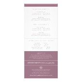 Roze logo prijslijst van schoonheidsspa reclamekaart (Achterkant)