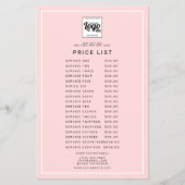  Roze Logo Promotie Prijs Service Lijst   Flyer (Voorkant)