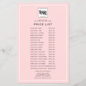  Roze Logo Promotie Prijs Service Lijst   Flyer (Achterkant)