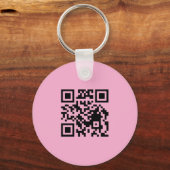 Roze Logo QR Code Promo Sleutelhangers (Achterkant)