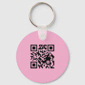 Roze Logo QR Code Promo Sleutelhangers (Achterkant)