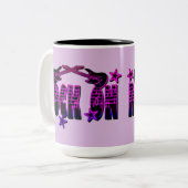 Roze Logo Rock on Guitars & Stars Mok (Voorkant links)