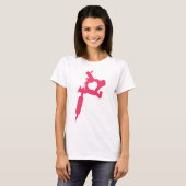 roze logo t-shirt (Voorkant volledig)