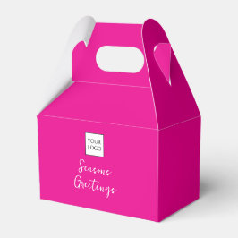 Roze logo tekst promotionele zakelijke verpakking bedankdoosjes