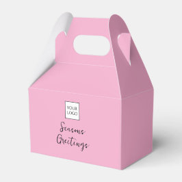 Roze Logo Tekst Promotionele Zakelijke Verpakking Bedankdoosjes