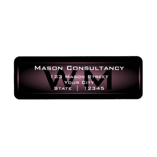 Roze logo-terugzendlabel etiket (Voorkant)
