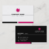 Roze Logo Visitekaartje (Voorkant / Achterkant)