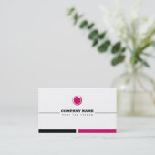 Roze Logo Visitekaartje (Staand voorkant)