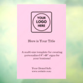 Roze Logo | Vrouwelijke Professionele Branding Raamsticker (Vel 3)