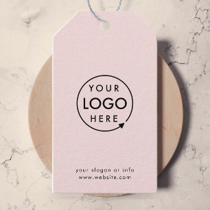 Roze Logo Zakelijk Modern Minimalistisch Cadeaulabel